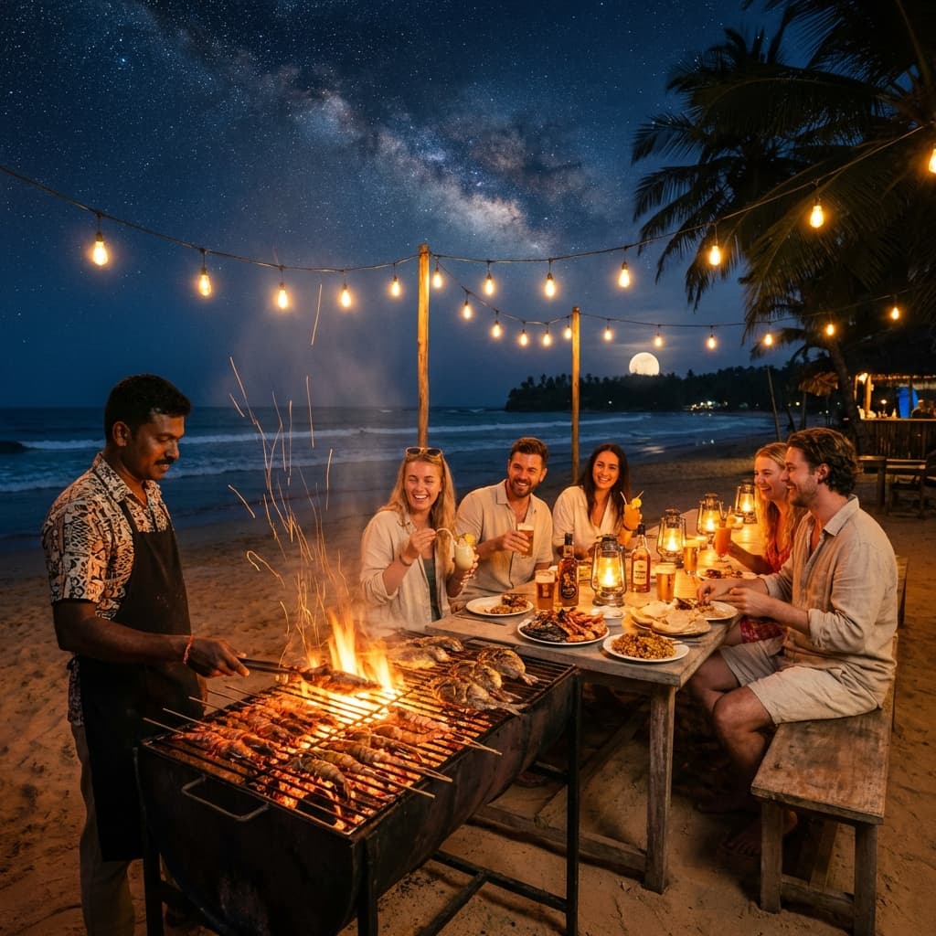 Campfire-inspired wilderness backdrop